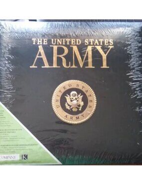 ARMY Scrapbook Photo Album UNITED STATES 12x12 Bonded Leather Die Cast Metal K&C